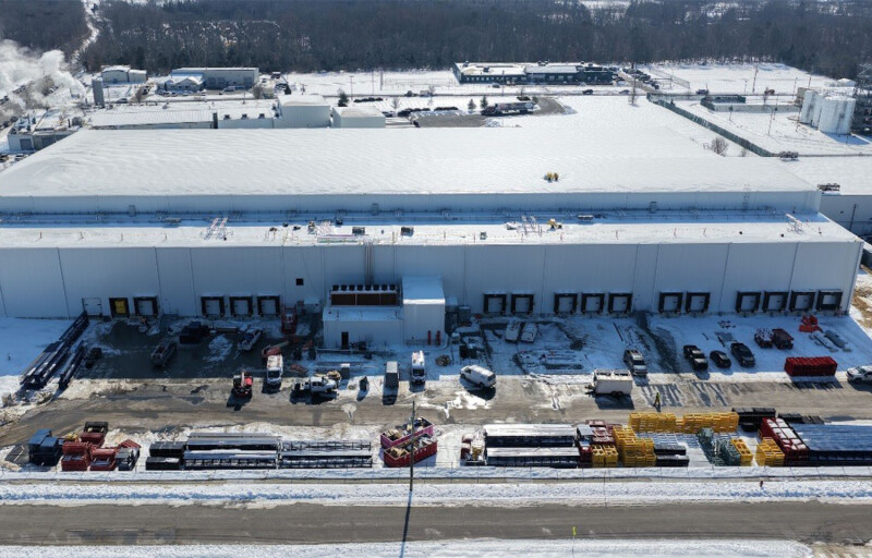 An aerial view of Shoreline Freezers' facility