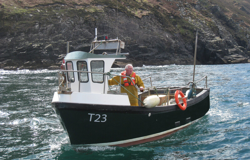 An Irish fisherman on a boat