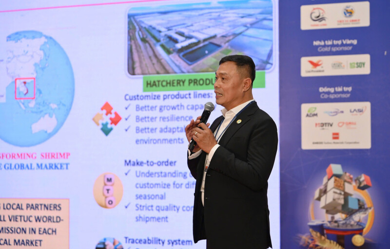 Viet Uc CEO Ton That De told SeafoodSource during the 2026 VietShrimp Asia and Aquaculture Vietnam show