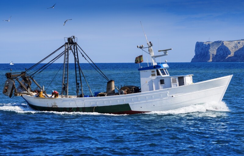 A Spanish fishing vessel