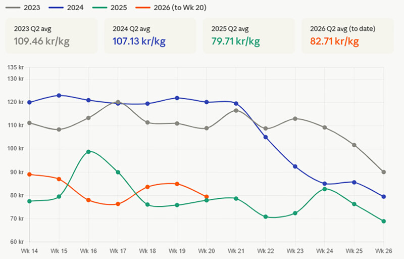 visualization of pricing patterns over the last four years