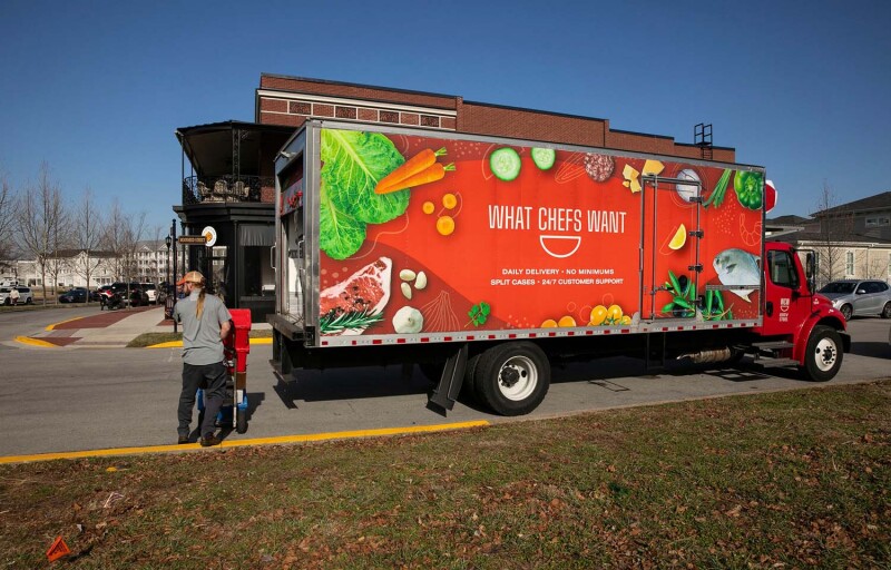 A What Chefs Want delivery truck