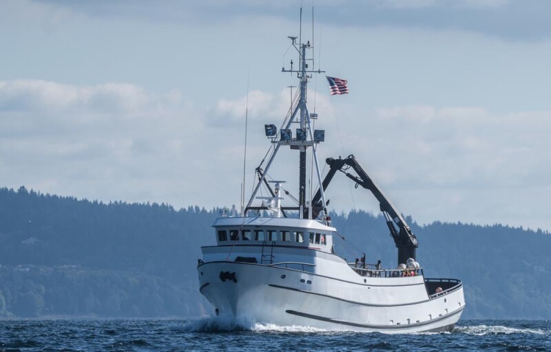 A crabbing vessel in Puget Sound