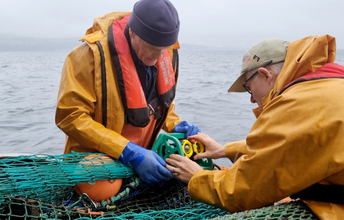 Tom and Ian of CatchCam onboard boat