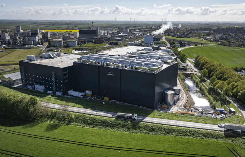 An aerial view of Innovafeed's facility in France