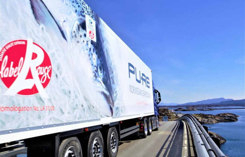 A Pure Norwegian Seafood semi truck