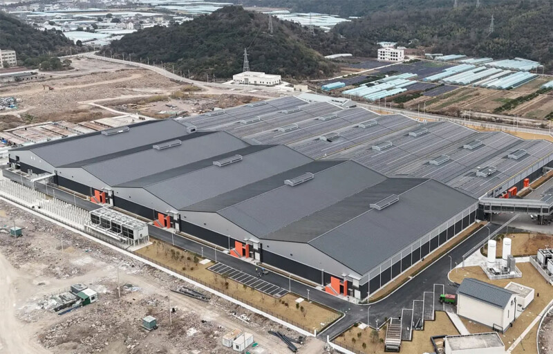 An aerial view of Nordic Aqua Partners' facility in China