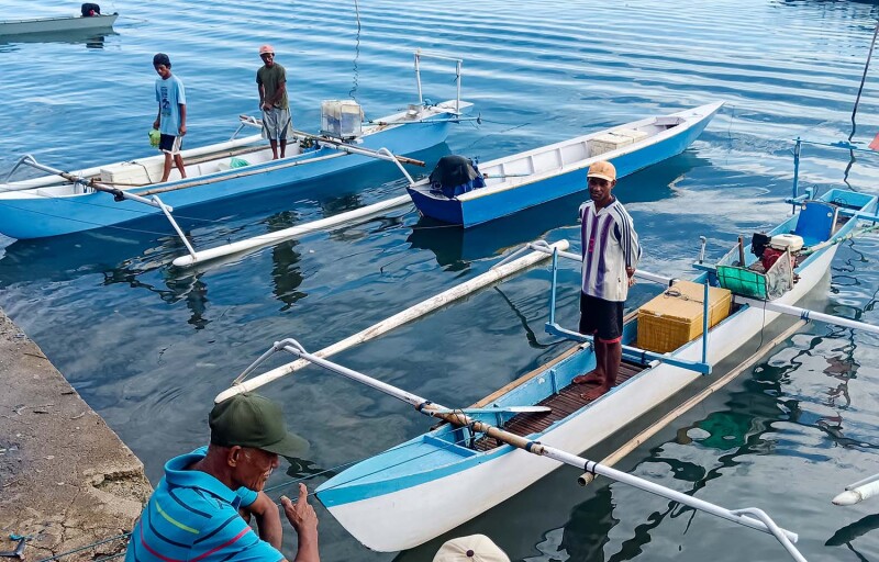 A group of fishers in Indonesia