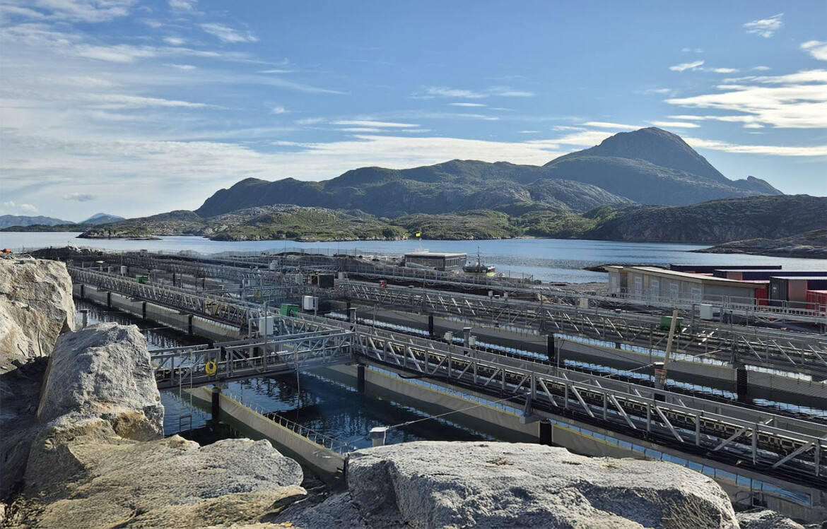 A photo of Gigante Salmon's salmon farming facility