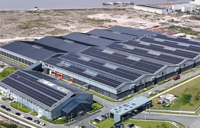 An aerial photo of Nordic Aqua Partners' facility in China
