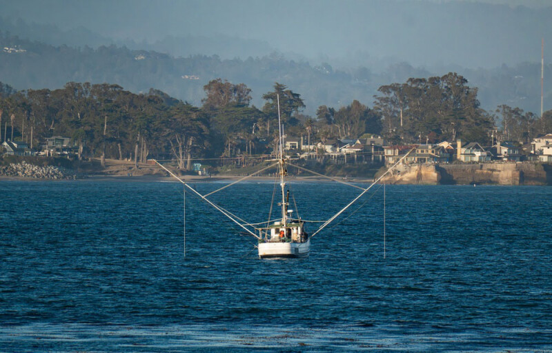 a commercial fishing vessel off the California coast