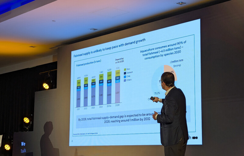 Dsm-firmenich Head of Business Intelligence Adolfo Fontes during the Global Shrimp Forum