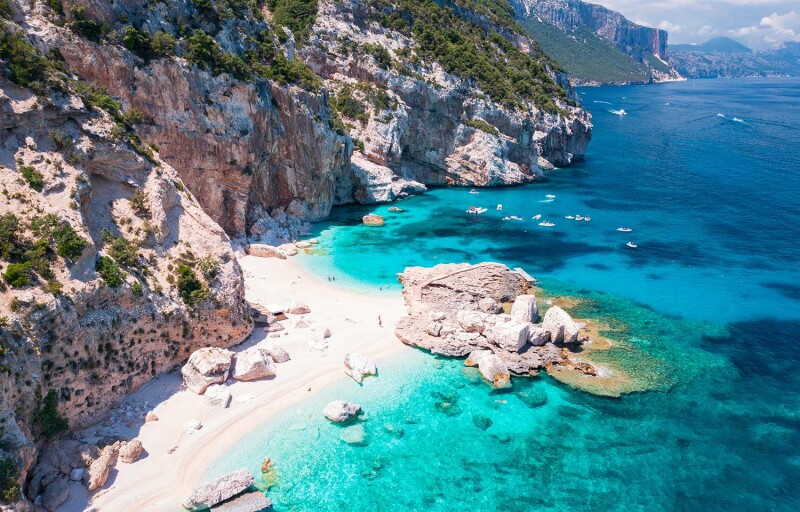 The coastline of Italy
