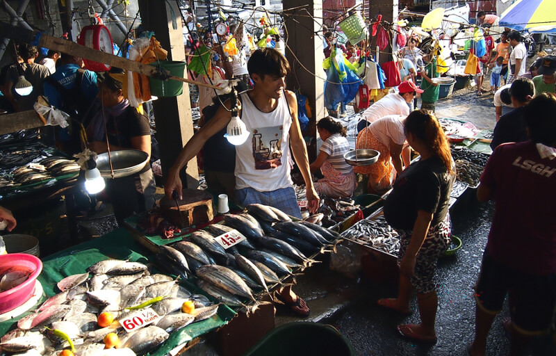 A wet market stall in the Philippines