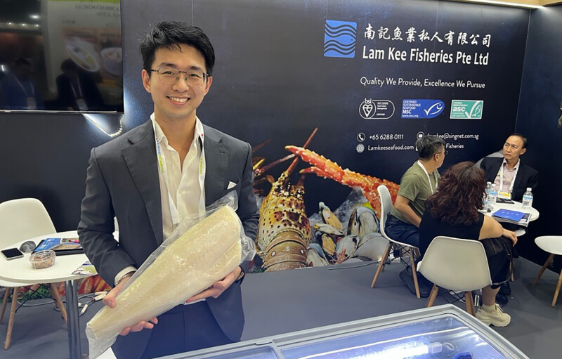 Lam Kee Fisheries Business Development Manager Royston Chew at the 2026 Seafood Expo Asia
