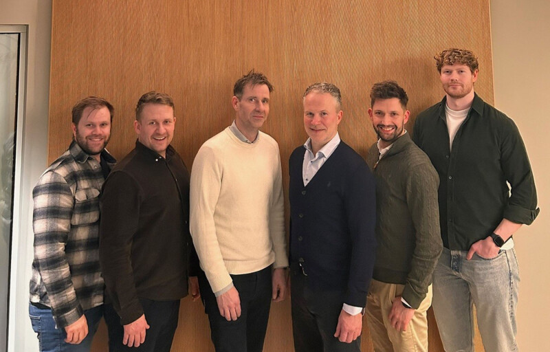 Members of Samherji and Optimar's team From the left: Sigmar Örn Hilmarsson, Sigurpáll Hjörvar Árnason, Jón Kjartan Jónsson, Siggi Olason, Espen Rørvik og Sigurd Lillebø