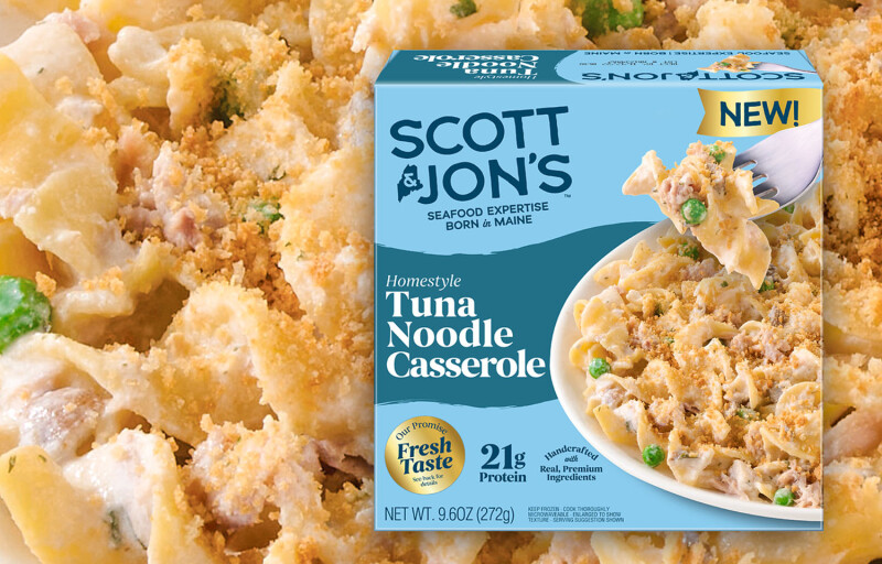 A box of Scott & Jon's tuna noodle casserole