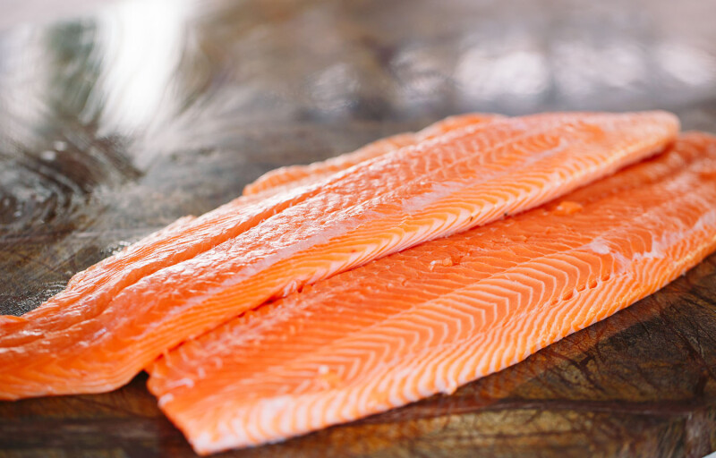 Atlantic salmon fillets