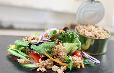 Tuna analog with veggies