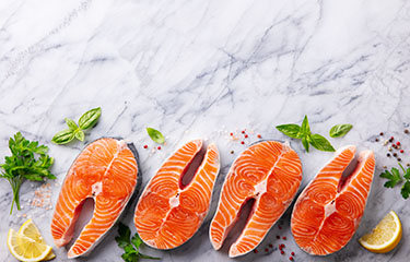 Norwegian salmon collars.