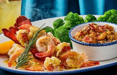 Red Lobster's Lobster and Shrimp Celebration dish.