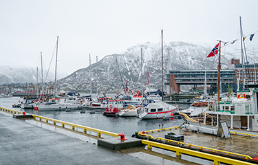 The port of Tromso, Norway.
