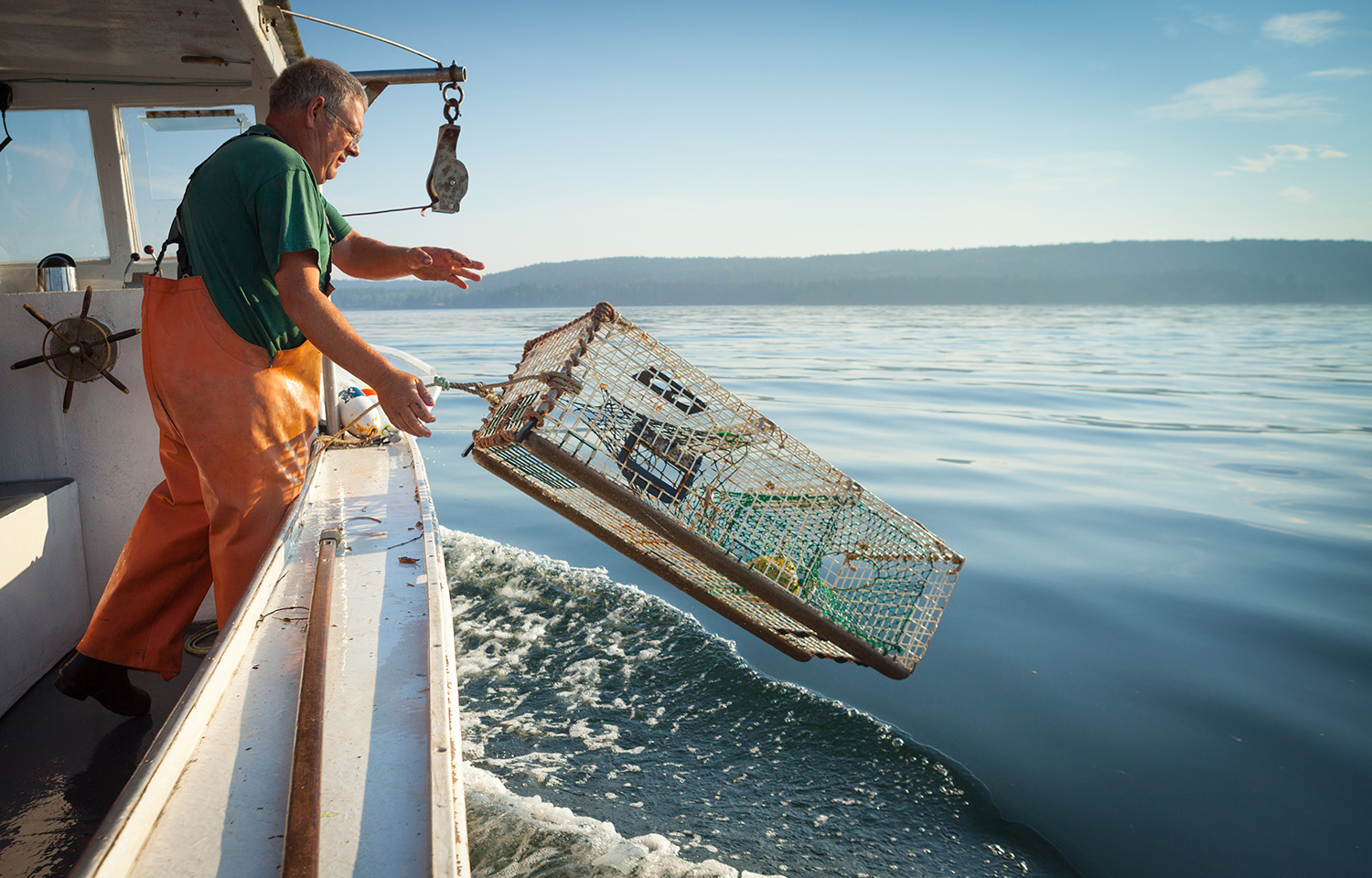A photo of a Maine lobsterman