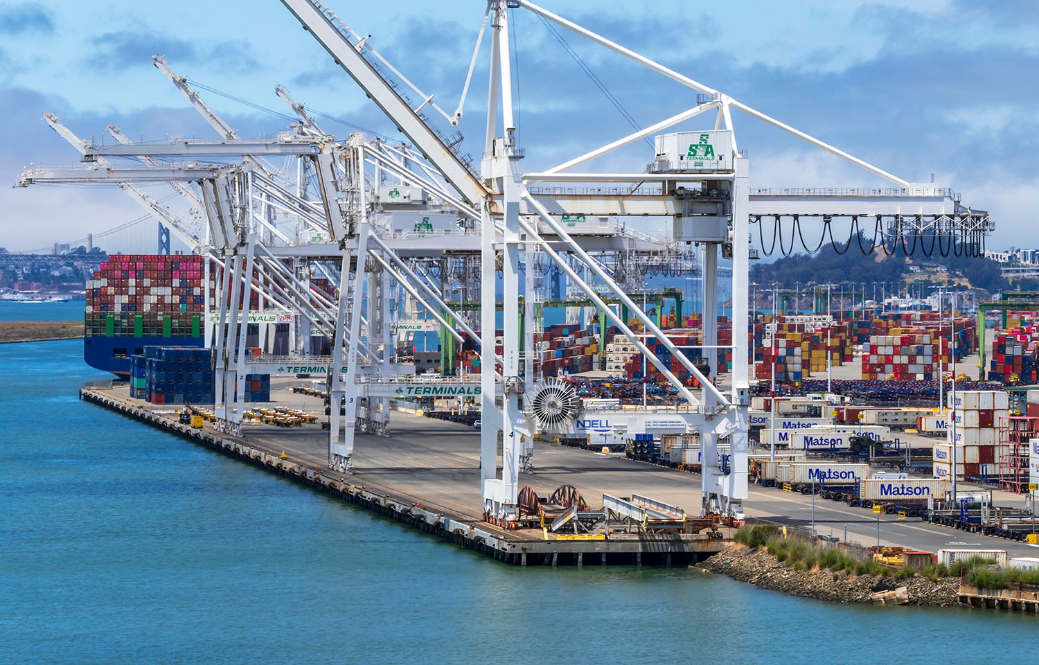 A cargo port terminal in the U.S.