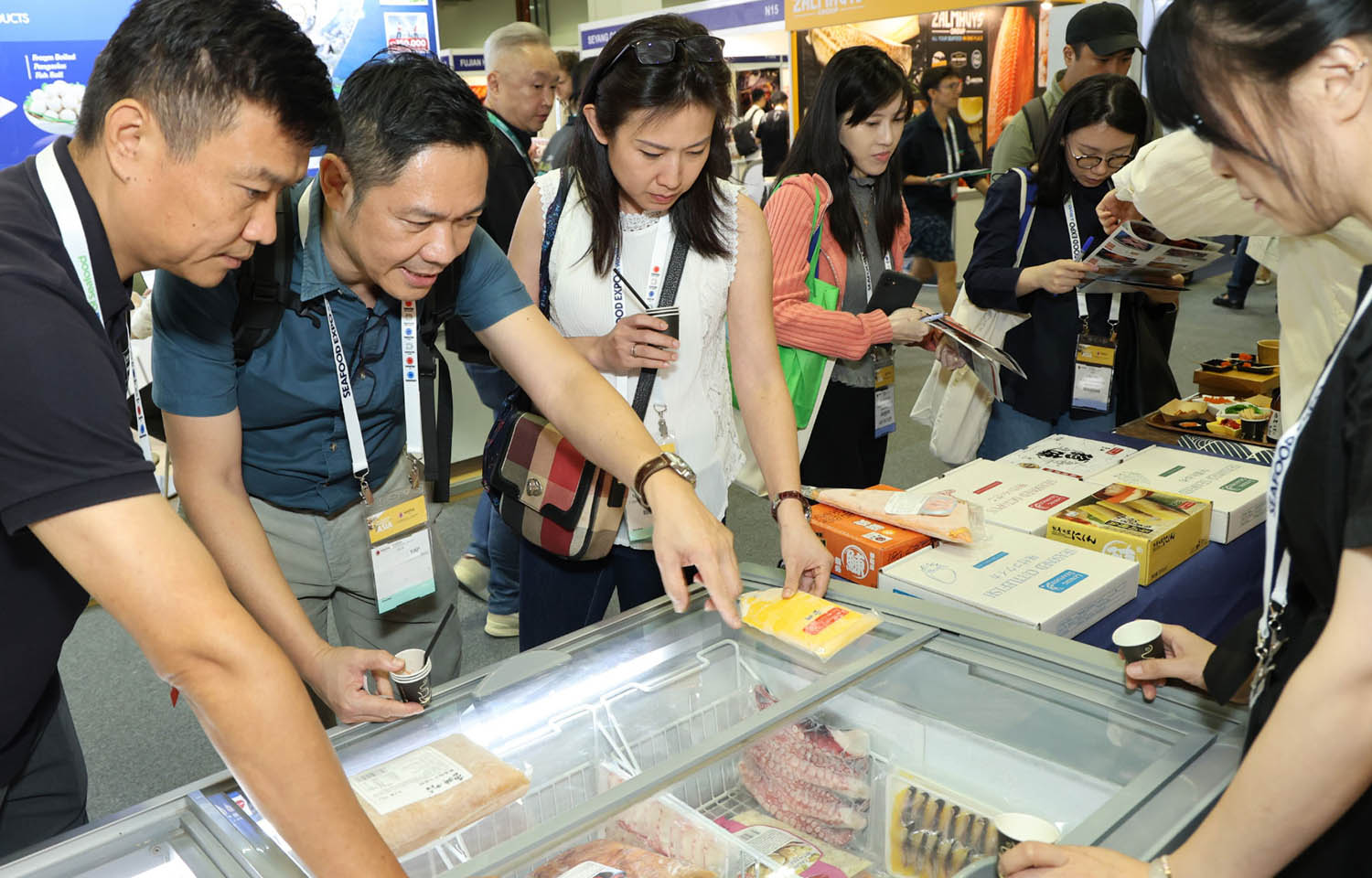 Attendees at Seafood Expo Asia 2024