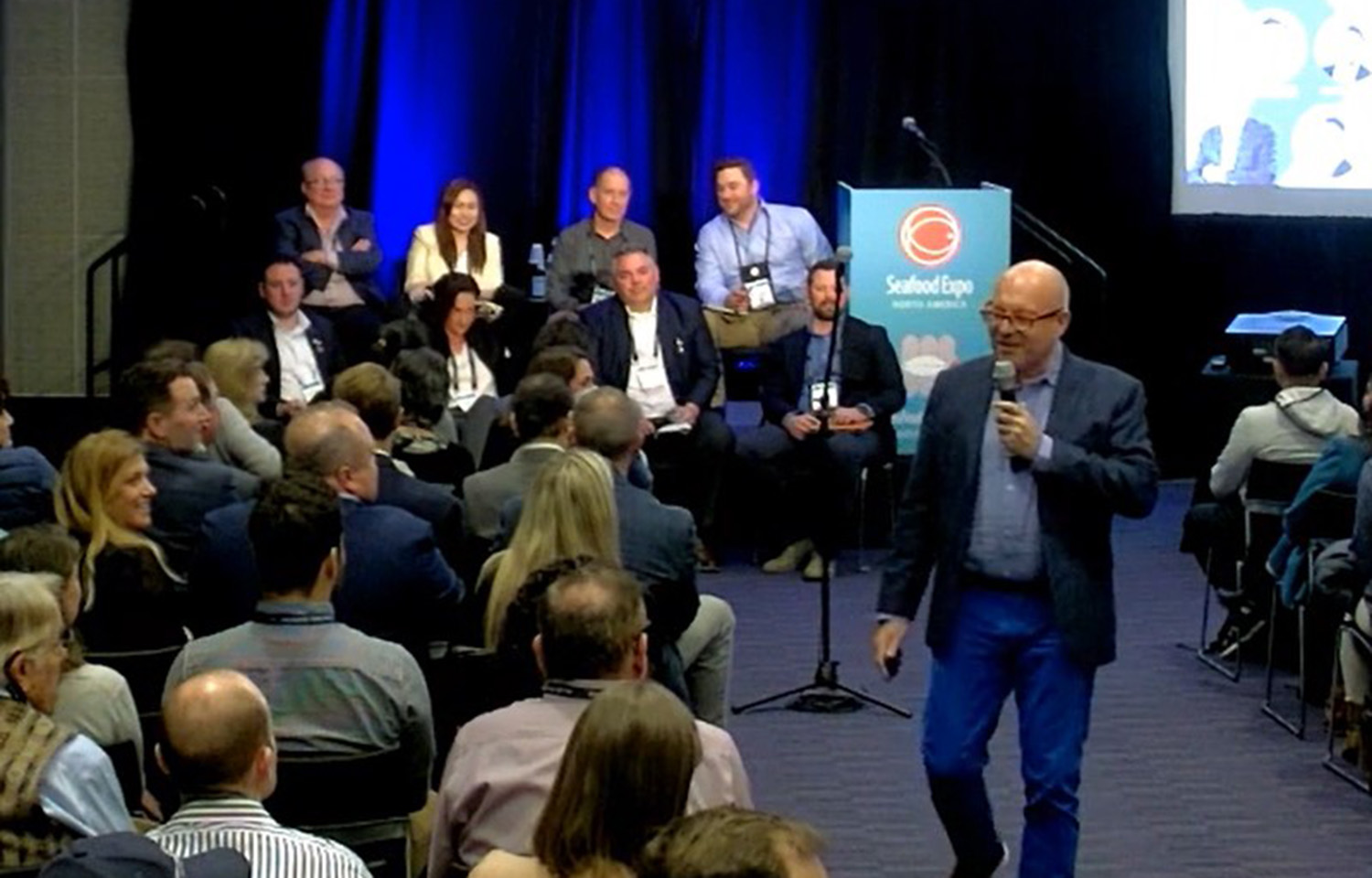 Panel members at the 2024 SENA Panel presentation “How the World’s Largest Retailers, Seafood Brands, and Partners are Building a New Process to Meet ESG Standards”