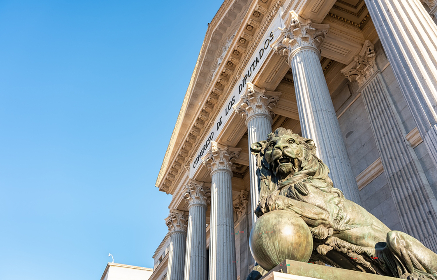 Spain's Congress of Deputies building in Madrid, Spain