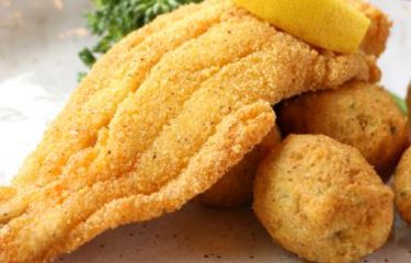 A breaded catfish fillet sold by America's Catch.