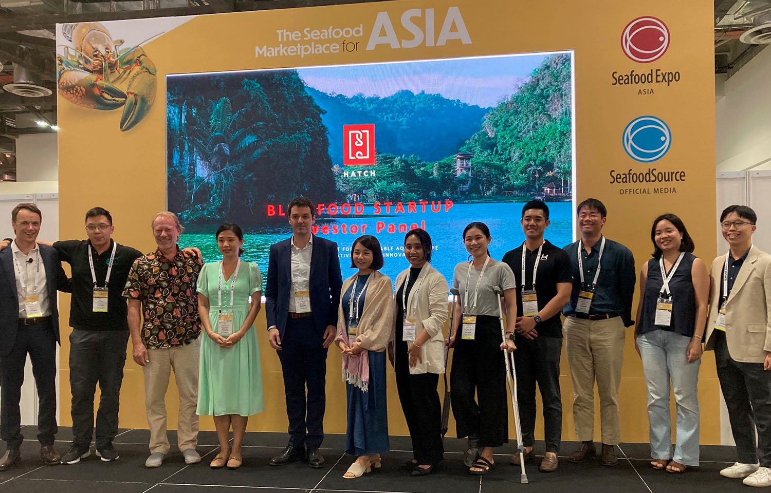 Participants in the start-up showcase at Seafood Expo Asia
