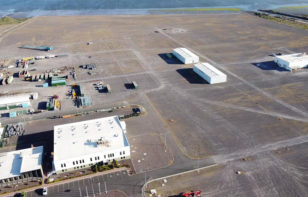 The site of the soon-to-be-completed ammonia plant
