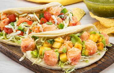 Taco Del Mar's lobster tacos.