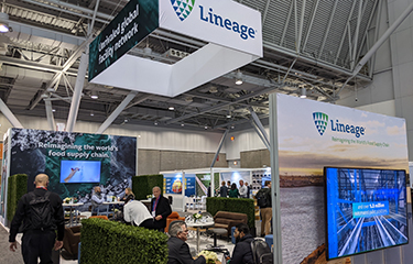 Lineage Logistics' booth at Seafood Expo North America