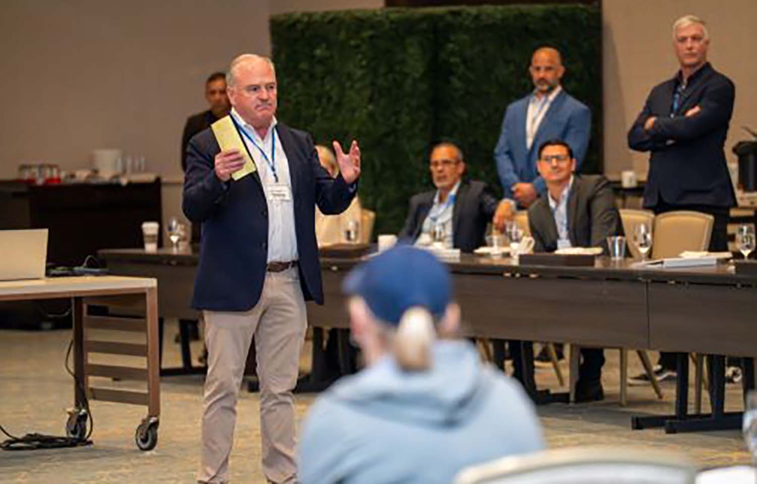 Fortune Fish & Gourmet CEO Sean O’Scannlain speaking at the 2025 NBA Summer League in Las Vegas, Nevada, U.S.A.
