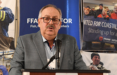 Greg Pretty, the newly-elected president of the The Fish, Food, and Allied Workers Union.