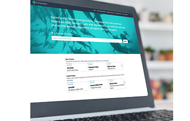 The FishSource interface on a laptop.