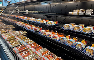 Sushi section at a grocery store