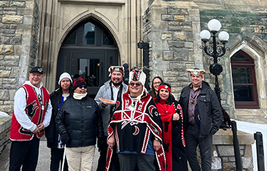 A group of representatives of First Nations in B.C. in Ottawa, Canada.