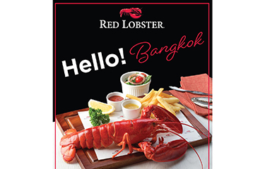 An advertisement for the opening of the new Red Lobster in Bangkok, Thailand.