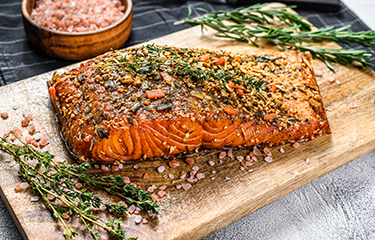 Norwegian salmon with greens