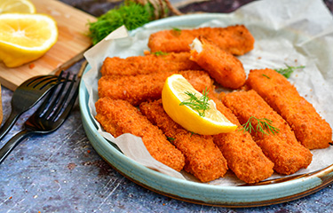 Fish sticks made from Alaska pollock.