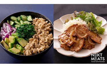 Next Meat Co.'s new plant-based tuna and pork analogues.