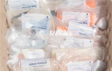 A package of seafood sold by Seatopia