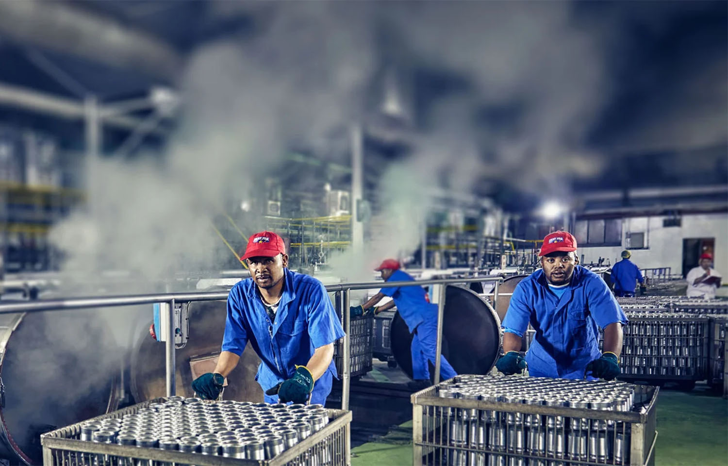 Workers at Oceana Group's cannery in South Africa
