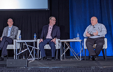 Panelists at the shrimp panel at the Global Seafood Market Conference.