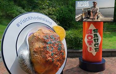 A promotional campaign for the Rhode Island "stuffie" seafood dish.