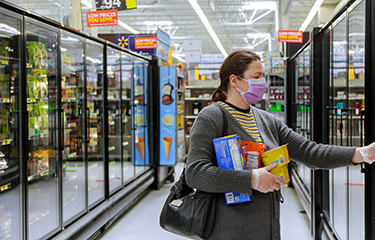 A shopper at Walmart.